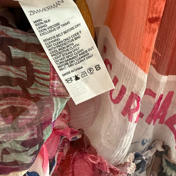 Zimmermann Wavelength Poster Print Mini Halterneck Dress Size 0 - Picture 13 of 13